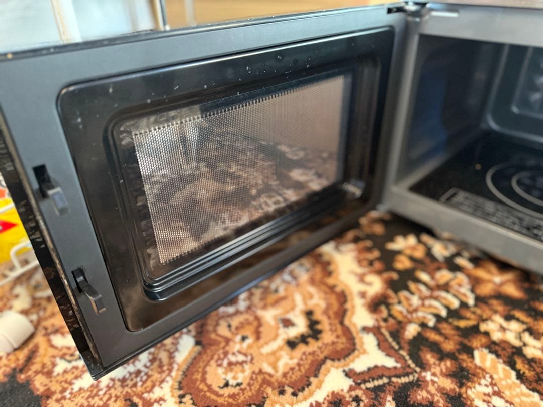 【中古美品】PRW-F180山善 電子レンジ 18L ブラック2025年製