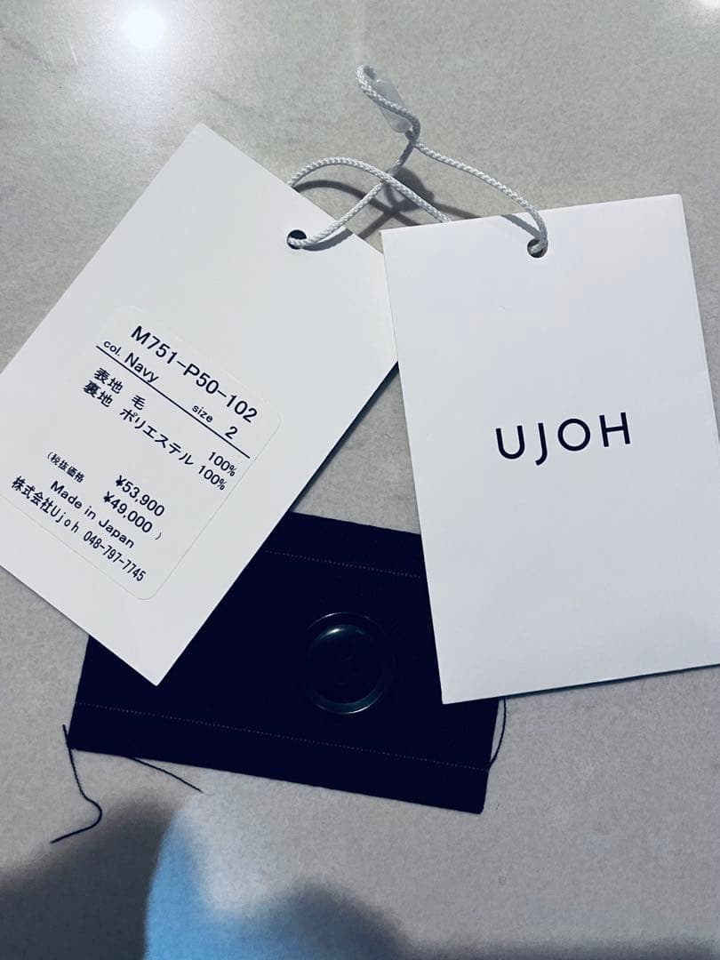 タグあり24ss UJOH ネイビー スラックス サイズ2
