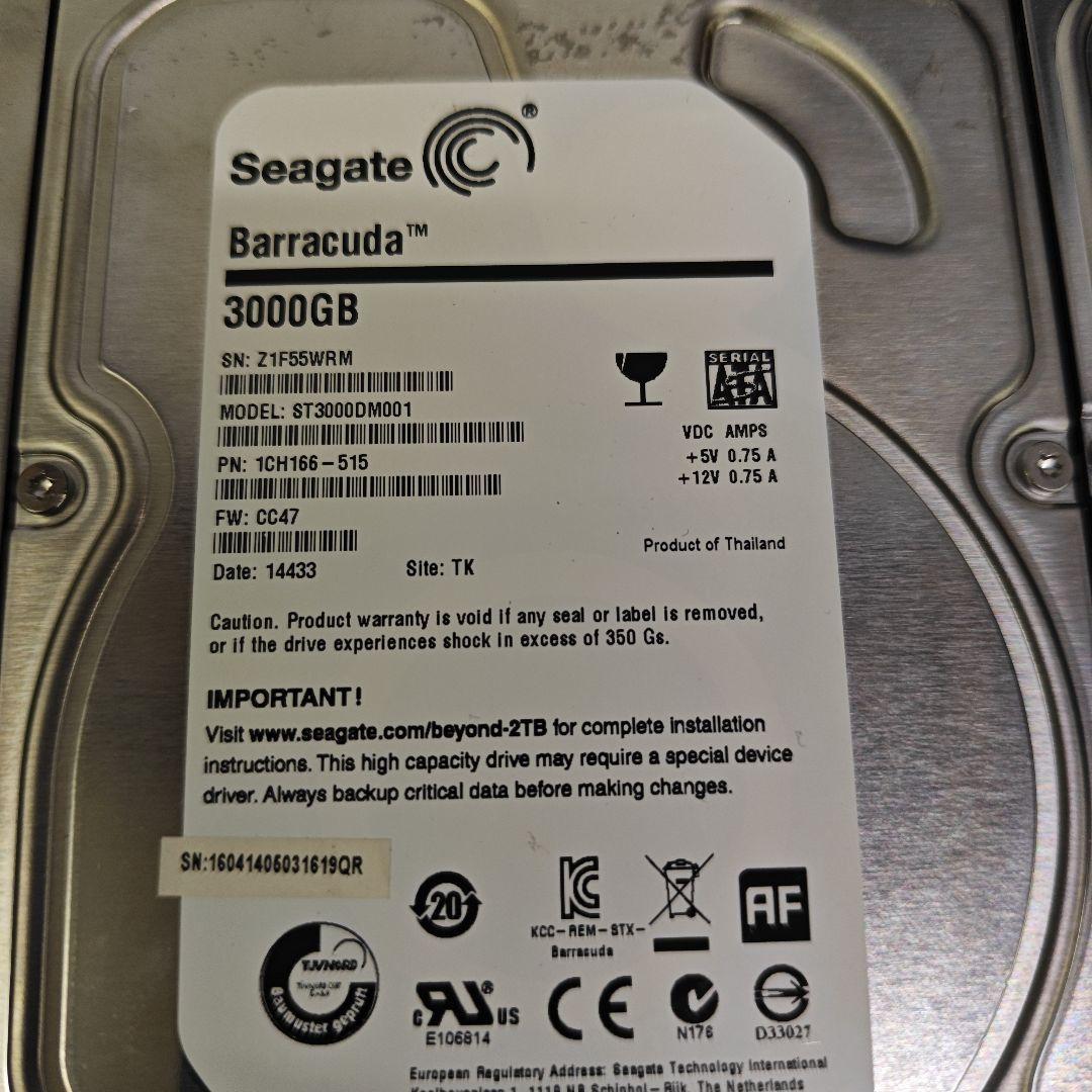 3TB 内蔵型ハードディスクドライブ　6個セット