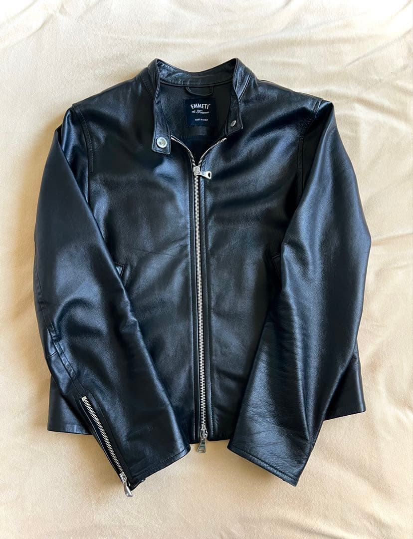 エンメティ　シングルライダースジャケット　40