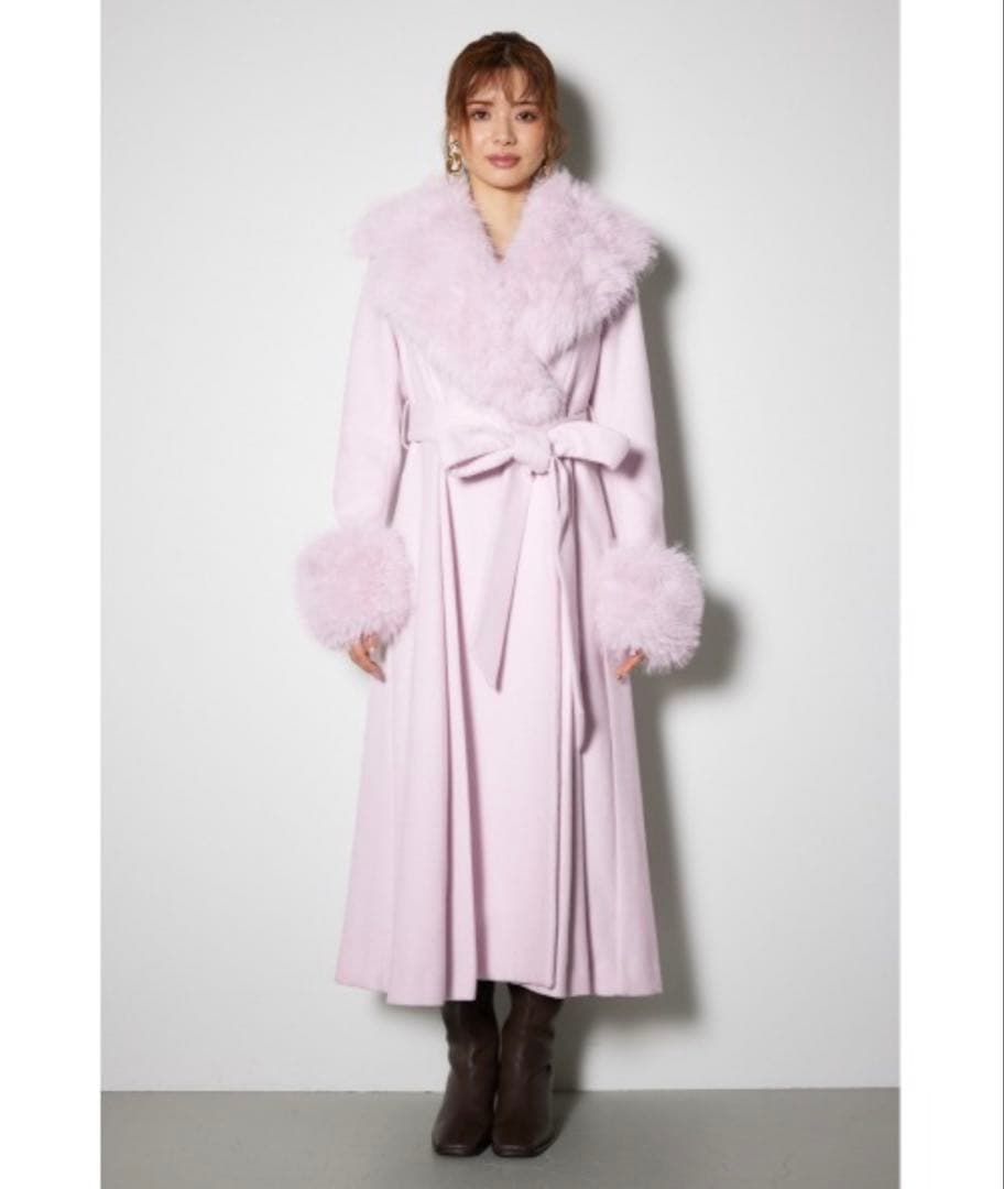 rienda ウールMIXクラッシィドレスコート