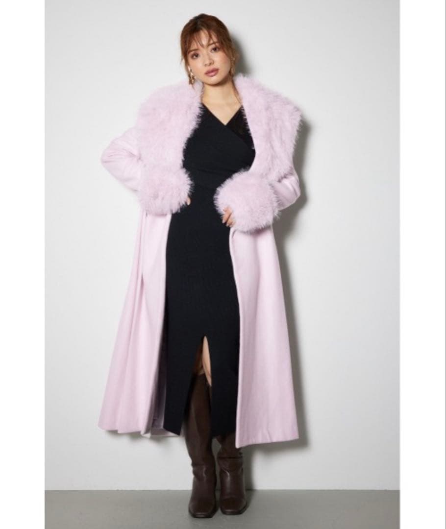 rienda ウールMIXクラッシィドレスコート