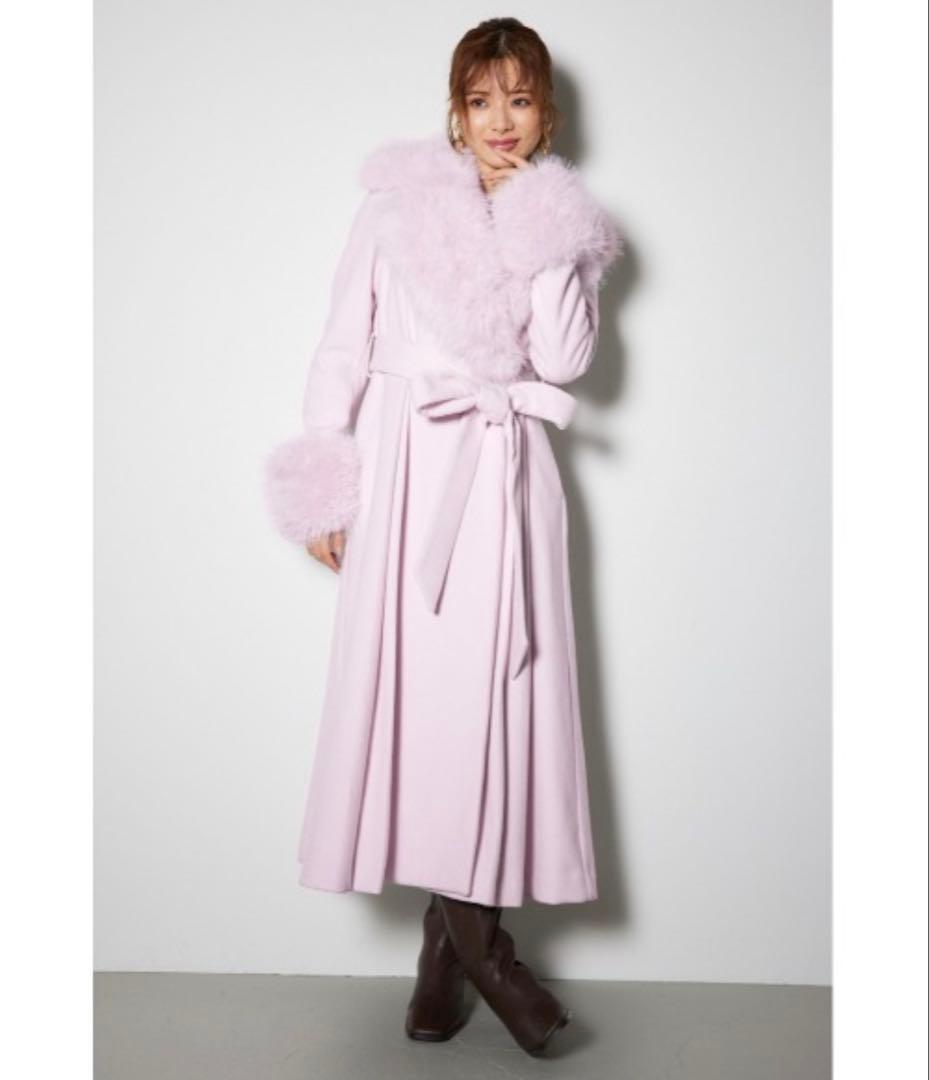 rienda ウールMIXクラッシィドレスコート