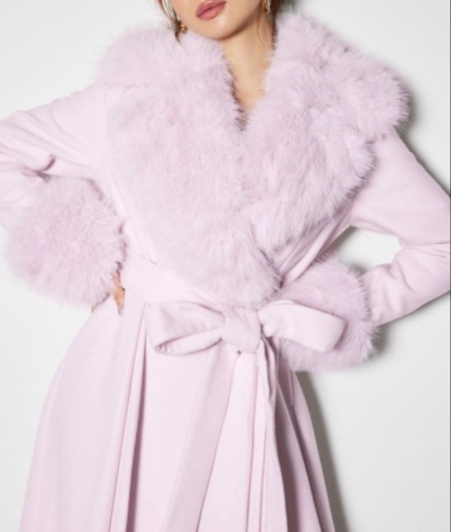 rienda ウールMIXクラッシィドレスコート