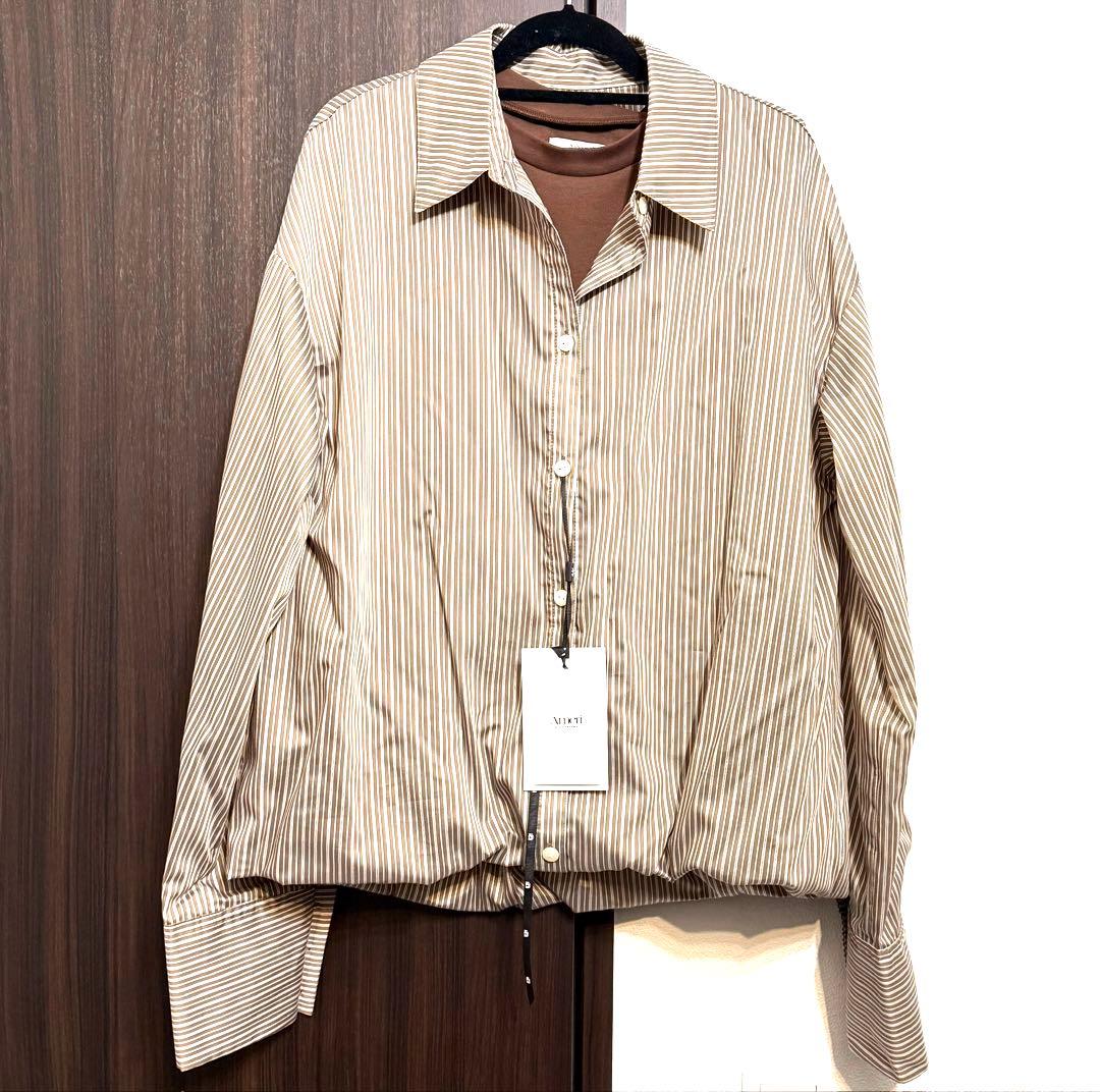 新品Ameri STRIPE INVERSION SHIRT TOP