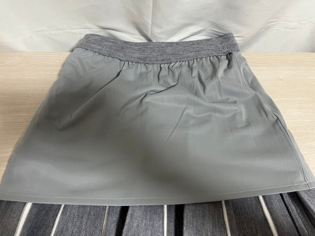 定価4.6万 MARK&LONA ウール ニットスカート 36 グレー 暖か