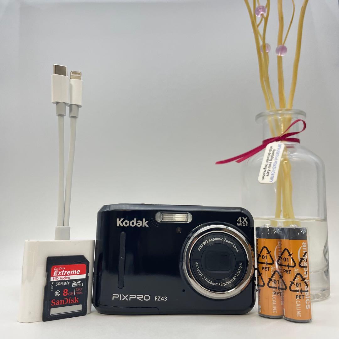 美品✨Kodak PIXPRO FZ43✨動作確認済 スマホ転送OK 単三電池♪
