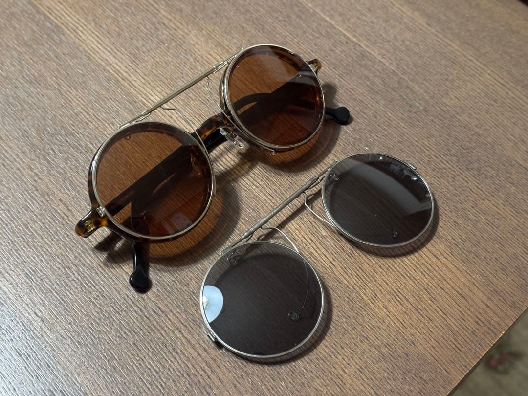 【美品】白山眼鏡店　FLIP-UP FRONT(べっ甲フレーム)