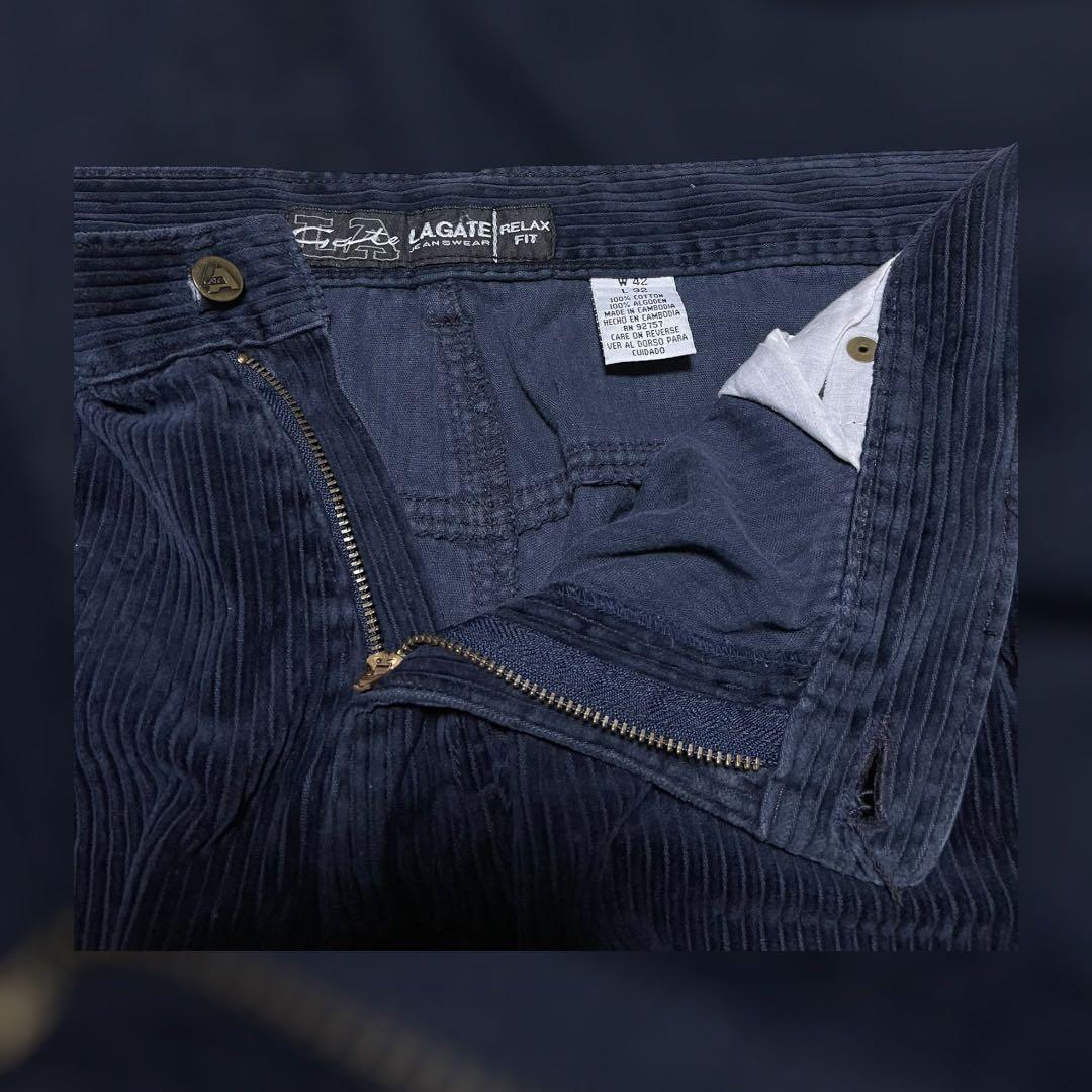 lagate 太畝　コーデュロイ　ヴィンテージ　スラックス　ゆるだぼ　極太