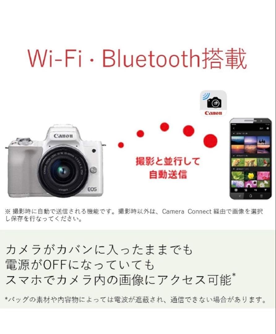 ミラーレス一眼　EOS Kiss M ダブルレンズキット