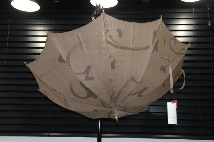 小宮商店 KOMIYA 柿渋染め 長傘 日傘 高級日傘 麻100％ パラソル ④