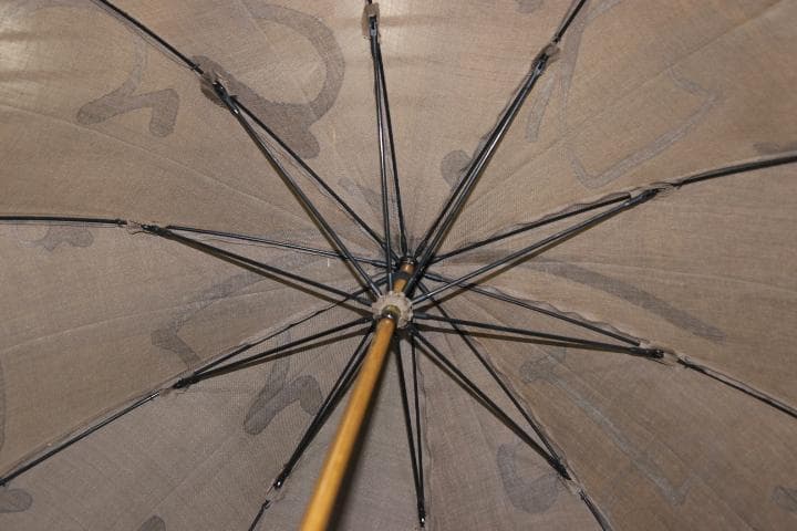小宮商店 KOMIYA 柿渋染め 長傘 日傘 高級日傘 麻100％ パラソル ④