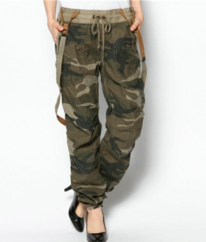 GOA 迷彩 サスペンダー付きカーゴパンツ