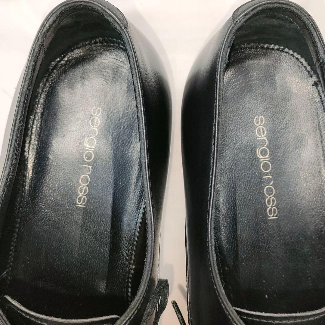 Sergio Rossi　セルジオロッシ　プレーントゥ　ブラック　25.5cm