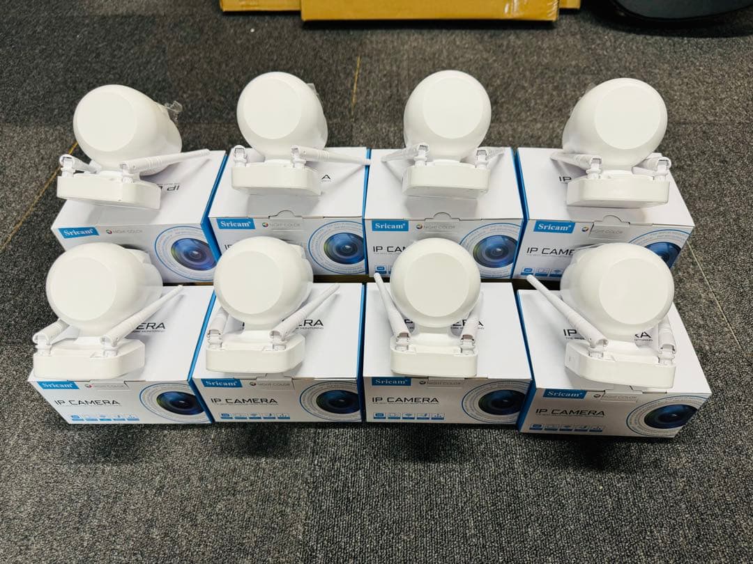 ワイヤレス防犯カメラ8台セット10.1インチLCモニターH.265+映像圧縮技術