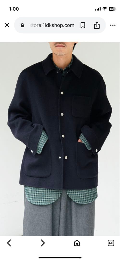 ジャケット・アウター UNIVERSAL PRODUCTSWOOL REVER WORK JACKET