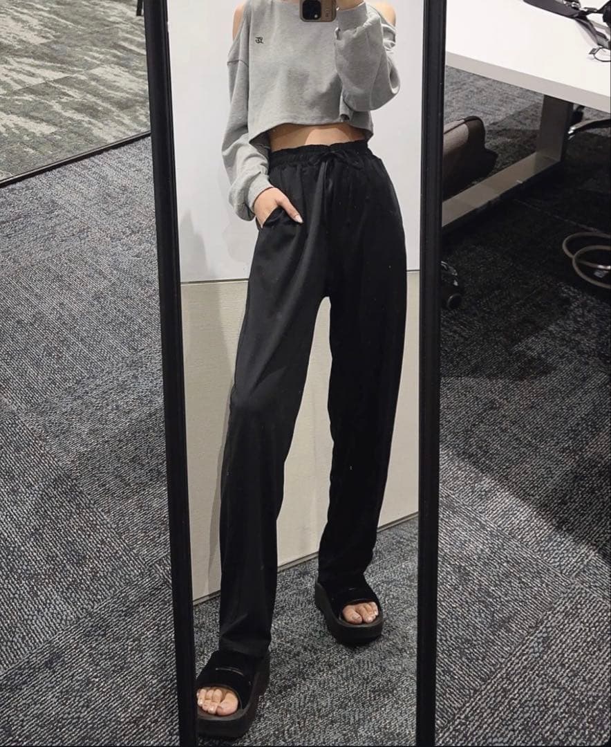 しーちゃん　遮光　パンツ　ブラック　黒