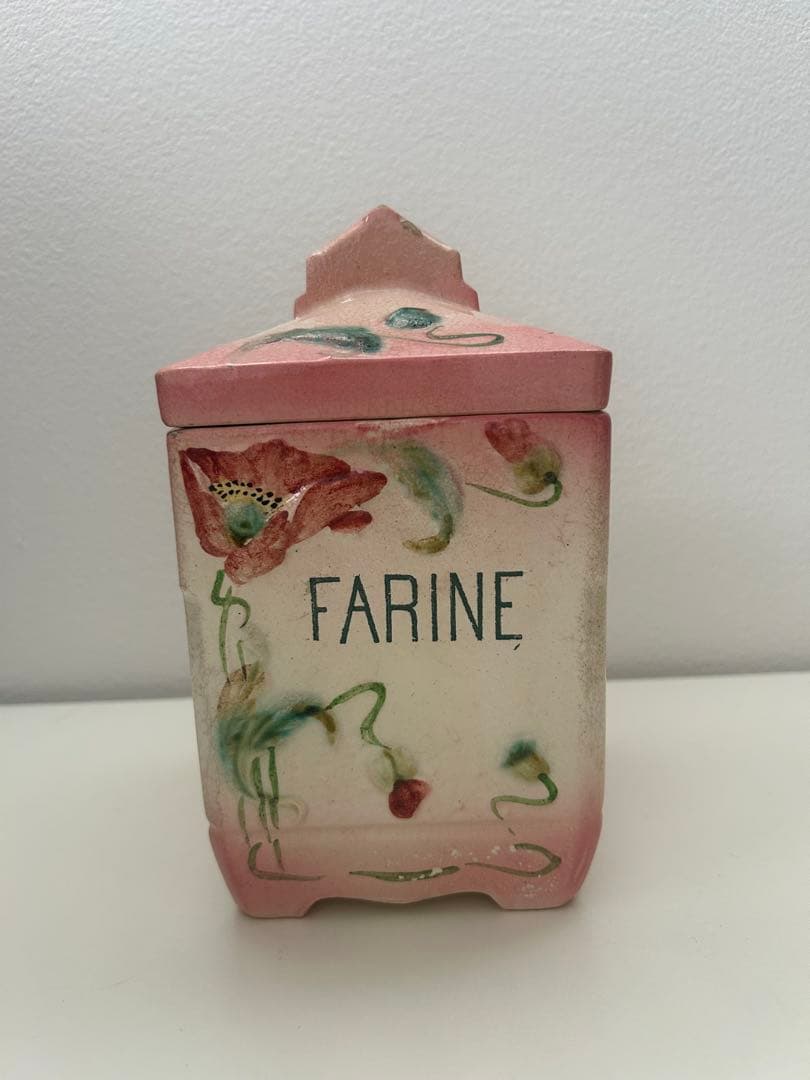 フランスアンティーク　FARINEキャニスター