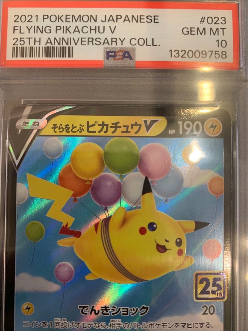 ポケモンカード　なみのり・そらをとぶピカチュウV 【PSA10】連番