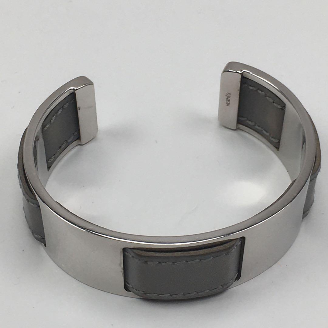 エルメス レア ヴィンテージ バングル レザー & メタル