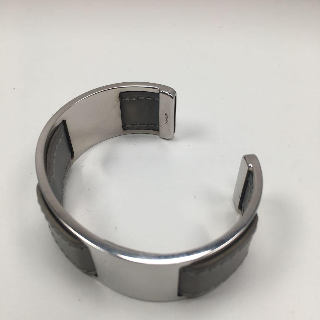 エルメス レア ヴィンテージ バングル レザー & メタル