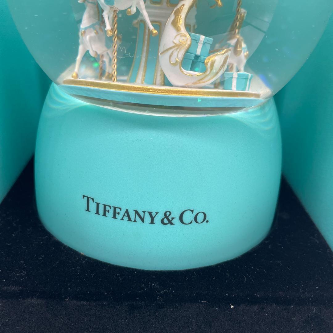 ティファニー オルゴール スノードーム メリーゴーランド　美品