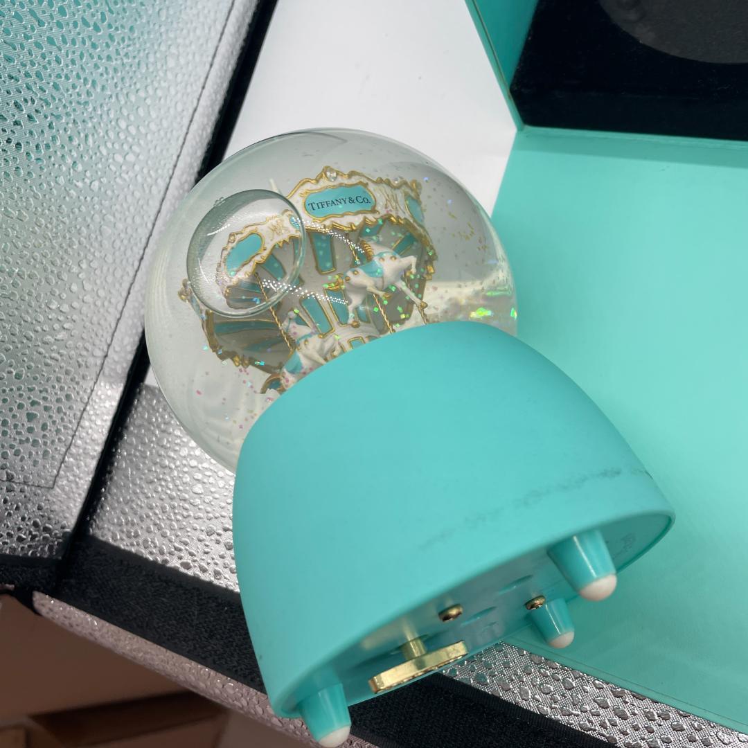 ティファニー オルゴール スノードーム メリーゴーランド　美品