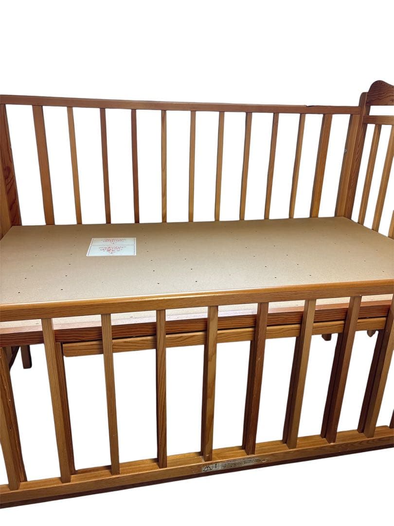 マットレス付き　ベビーベッド　内寸120×70 木製