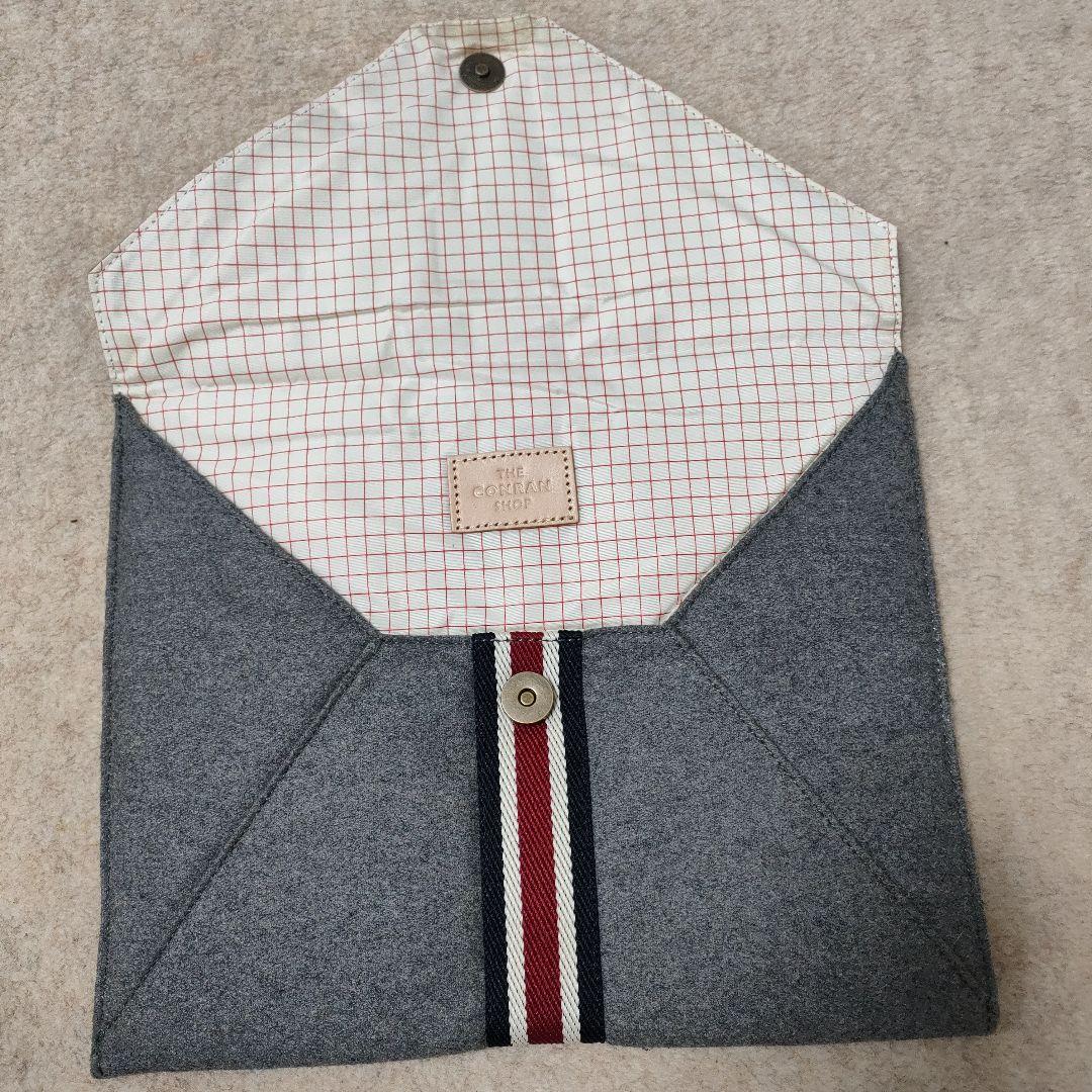 コンランショップ　グレー ストライプ ノートPCケース　新品未使用 自宅保管品