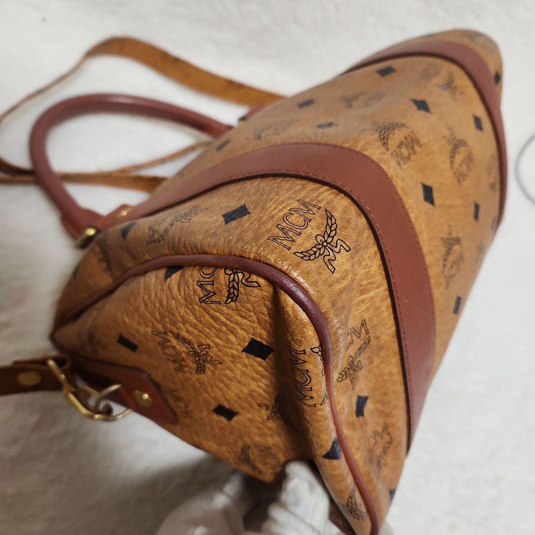 MCM ハンドバッグ　ヴィセトス ミニボストンバッグ ハンドバッグ レザー