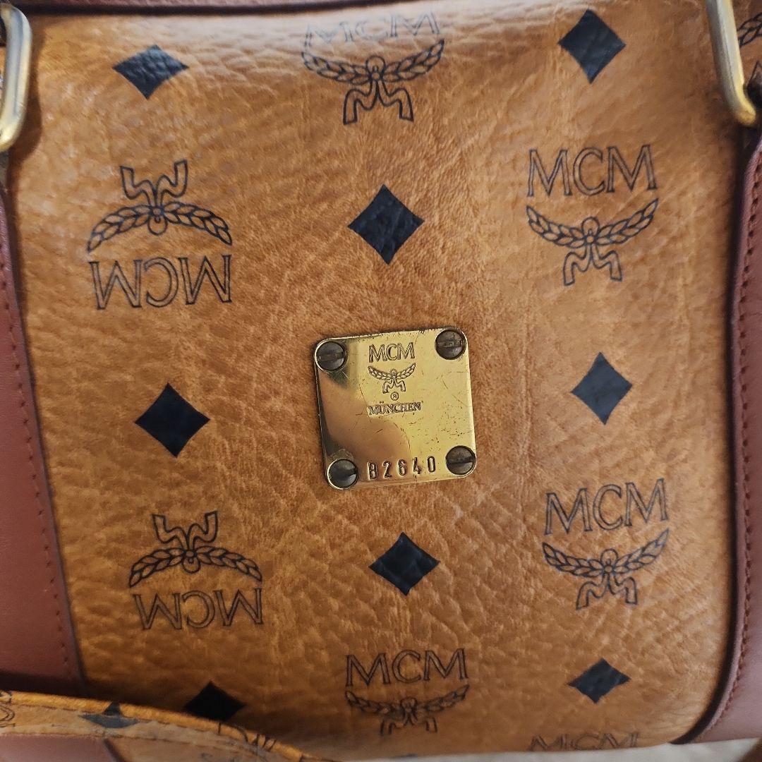 MCM ハンドバッグ　ヴィセトス ミニボストンバッグ ハンドバッグ レザー