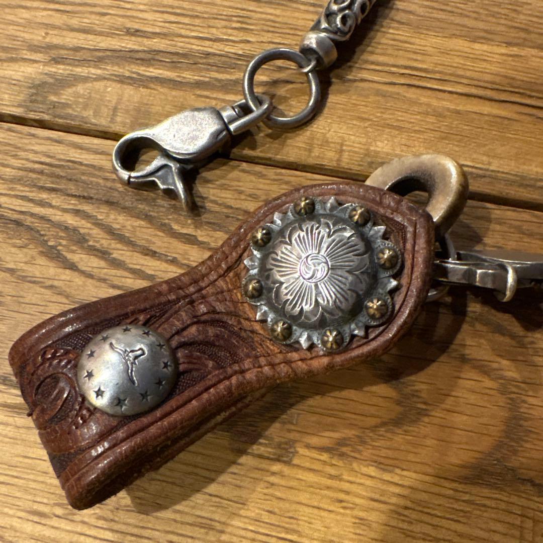 ウォレットチェーン　レザー　vogt 14kgf キーリング