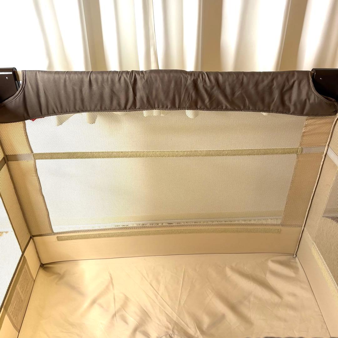 美品✨Aprica ココネルエアー 折り畳み ベビーベッド ココア 66047