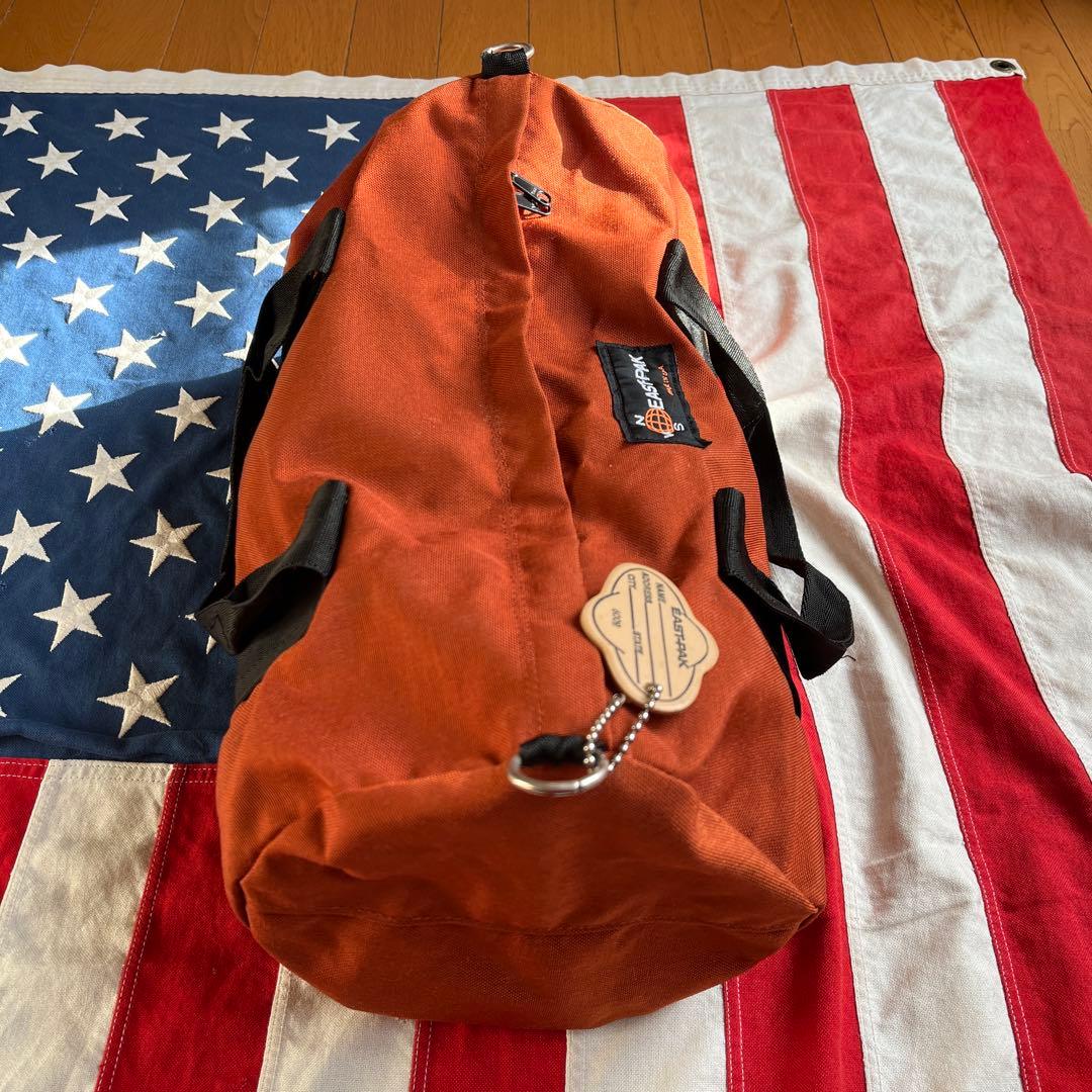 70s ビンテージ EASTPAK 旧タグ ドラムバック オレンジ アメリカ製
