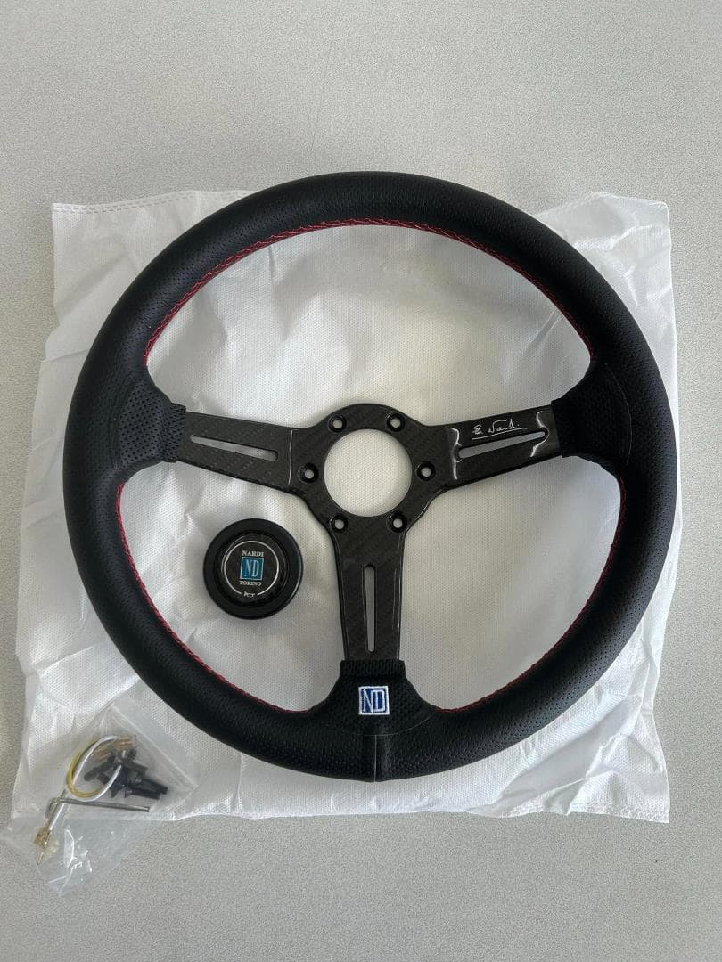 ステアリング ブラック リアルカーボンスポーク 未使用 USDM JDM