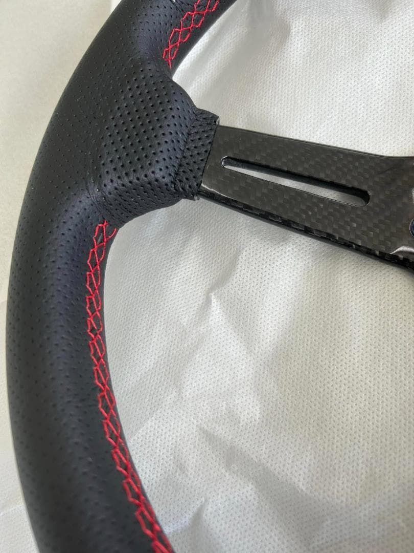 ステアリング ブラック リアルカーボンスポーク 未使用 USDM JDM