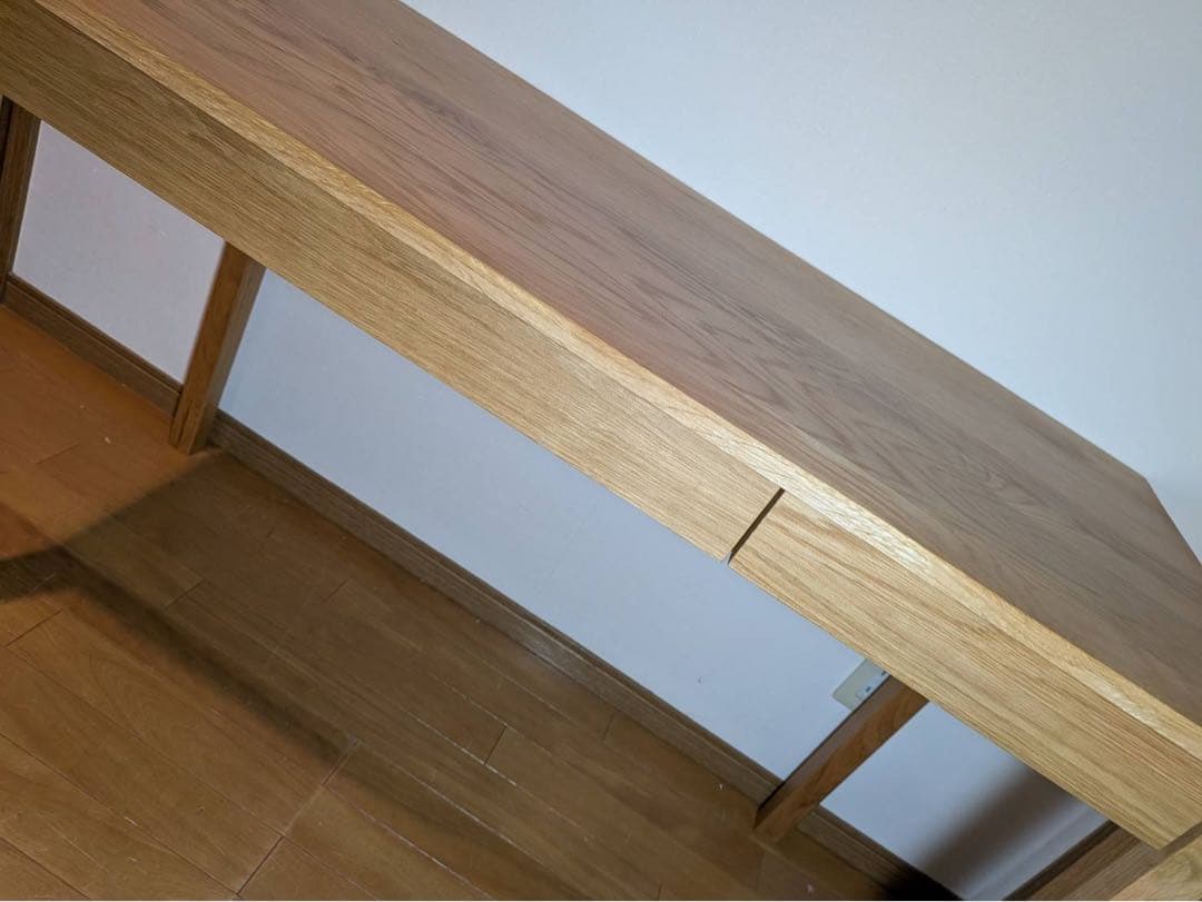 ■TAO■無印 木製デスク 引出しオーク材 110 事務 学習 勉強机