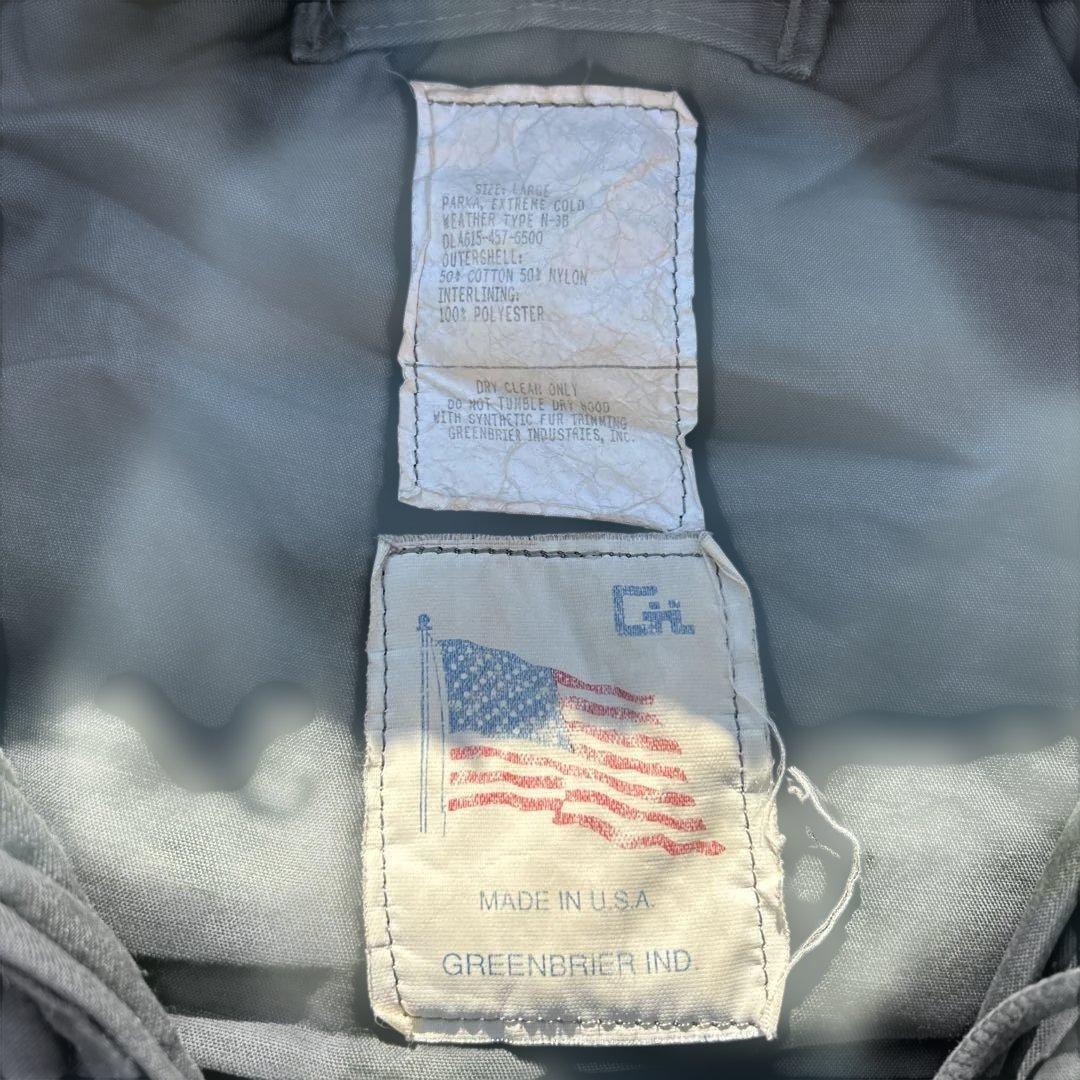 80s N-3B ヴィンテージUSA製サイズL ミリタリージャケットバイカー防寒