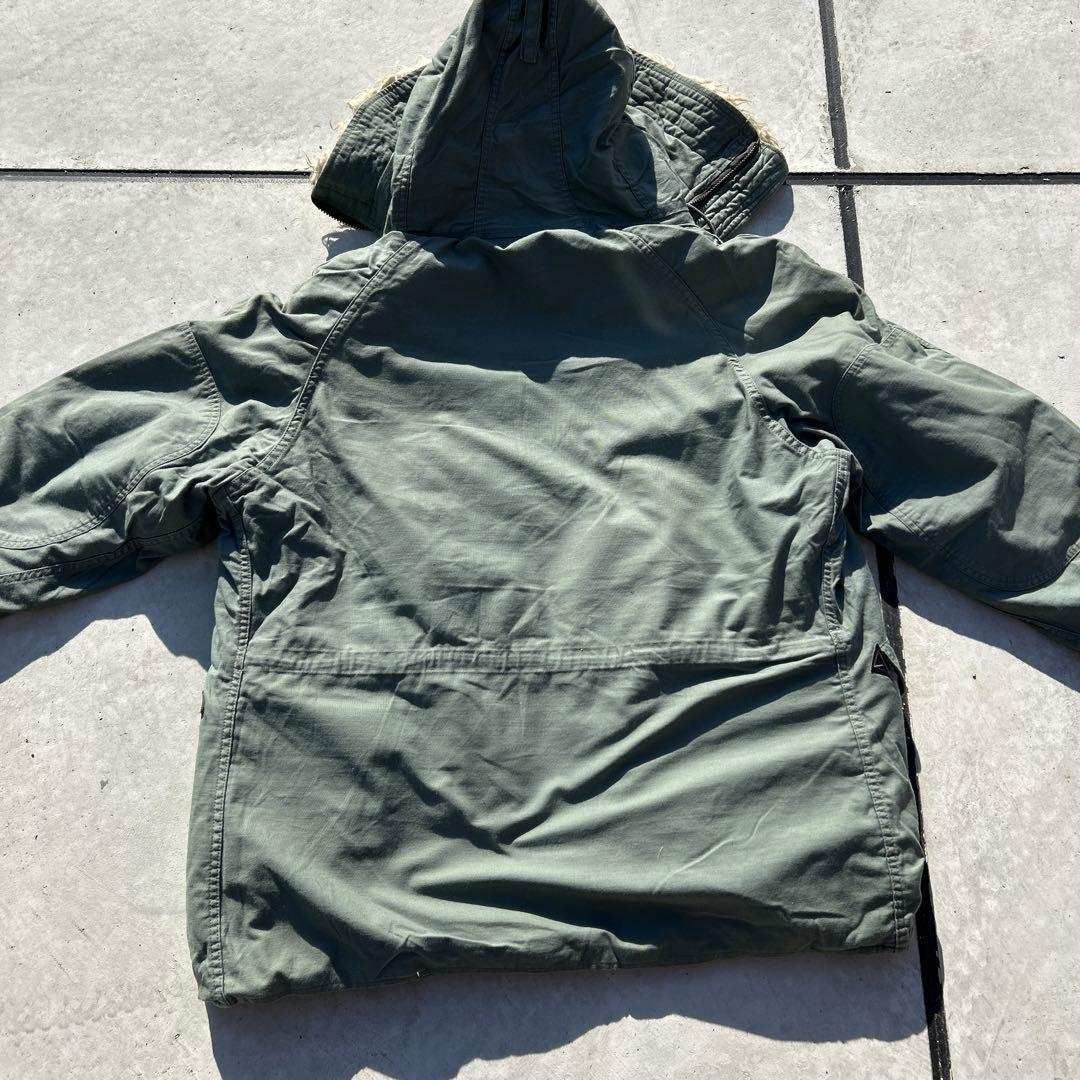 80s N-3B ヴィンテージUSA製サイズL ミリタリージャケットバイカー防寒
