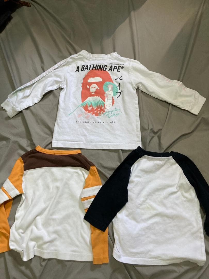 BAPE KIDS 長袖シャツ サイズ110 3つセット