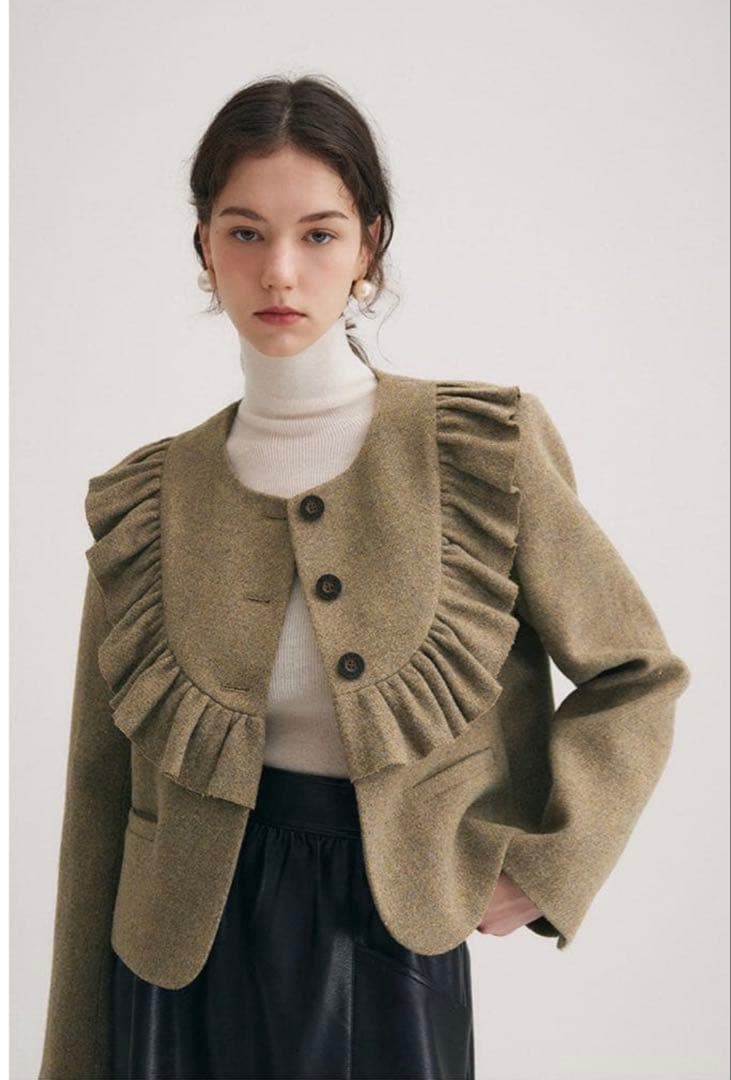 【Fano Studios】フリルカラーウールジャケット
