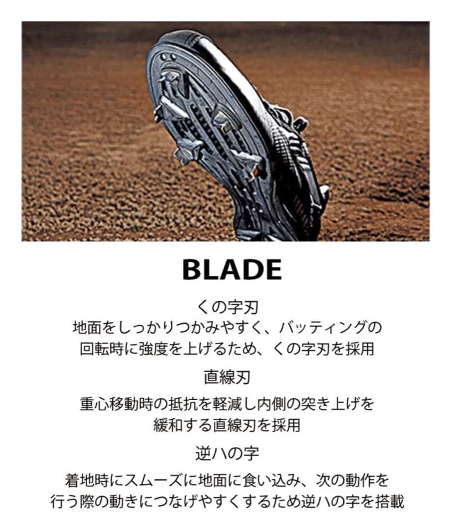 [デサント] 高校野球対応スパイク コウノエベルトスパイク2 BLK 27.5