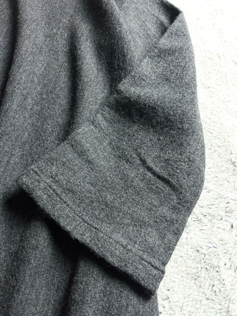 【45R】45rpm ウール100% フラワー刺繍 フロート縮絨ニットワンピース