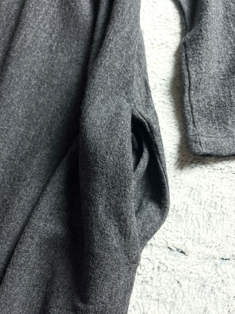 【45R】45rpm ウール100% フラワー刺繍 フロート縮絨ニットワンピース