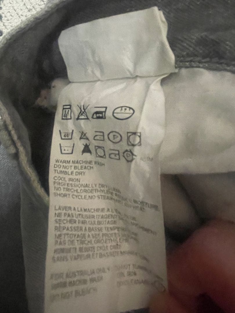 helmut lang デニム　本人期　グレー