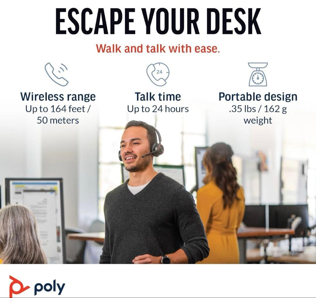 [新品-未使用] Poly ワイヤレスヘッドセット Voyager 4320