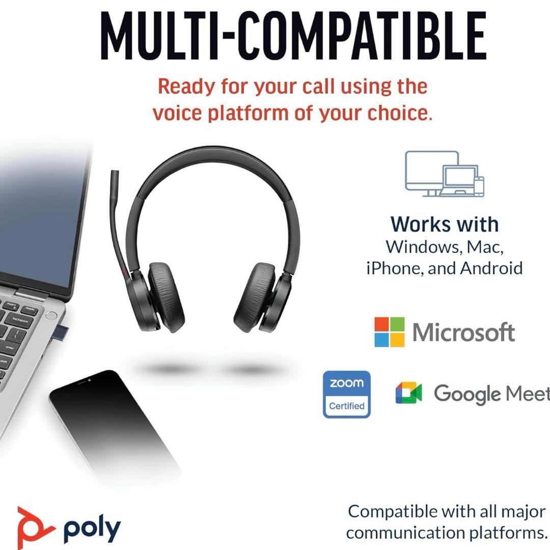 [新品-未使用] Poly ワイヤレスヘッドセット Voyager 4320