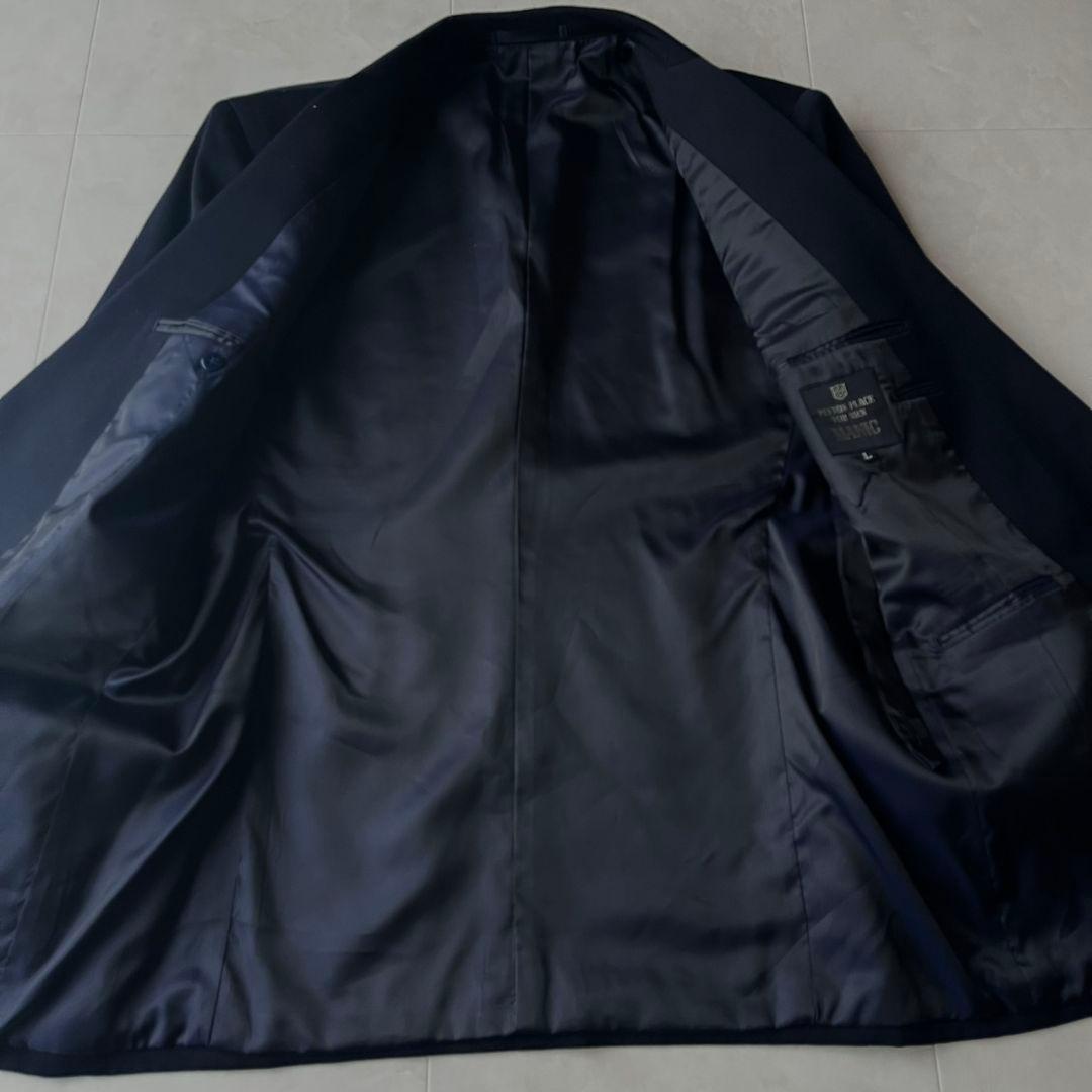 超希少✨極美品✨ペイトンプレイス　ダブルスーツ 豪華5点セット L 濃紺 ピンズ