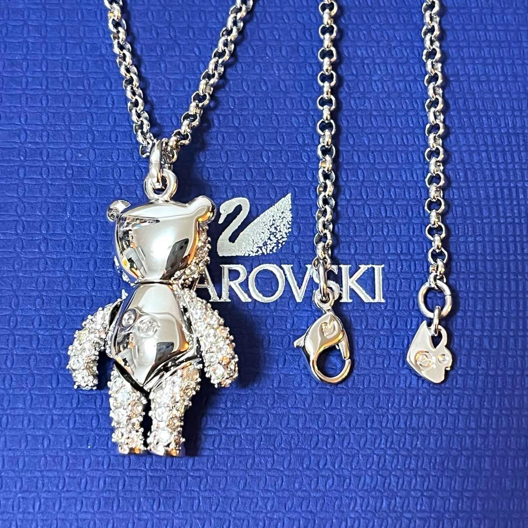 スワロフスキー　ネックレス　テディベア　クマ　ロングネックレス　正規品新品箱付