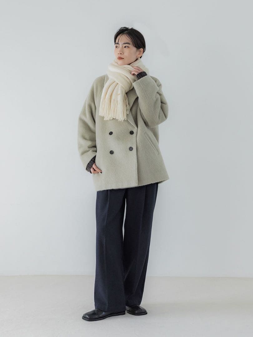 さ*す様 crewre / マイルドシャギーウールPコート(サイズ2)